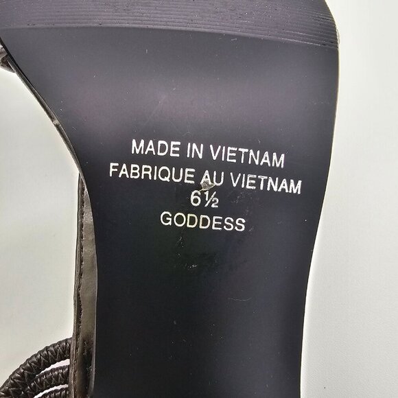 Women's Silver/Grey Strappy Heels, Size 6.5 - Picture 7 of 14